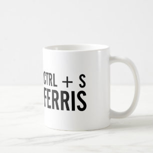 Caneca De Café CTRL + S (Salvar) Ferris Atalho de Teclado Trocadi