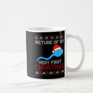 Caneca De Café Cture do meu primeiro Natal - Sêmen engraçado San