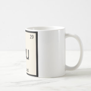 Caneca De Café Cu - Química da Creme Simbolo da Tabela Periódica