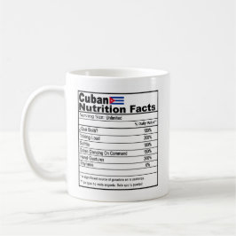 Caneca De Café Cubana Engraçada Fato de Nutrição Café