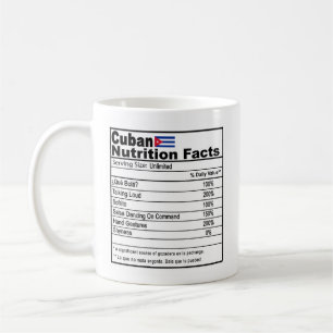 Caneca De Café Cubana Engraçada Fato de Nutrição Café