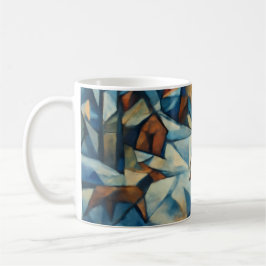 Caneca De Café Cubist Expressionist Winter Village Mug