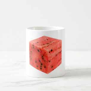 Caneca De Café Cubo original de Comida de Melancia Vermelha doce