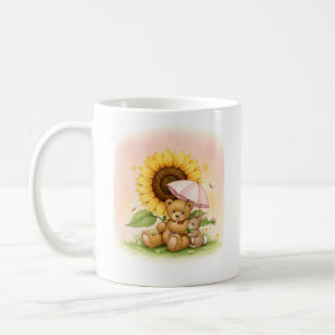 Caneca De Café Cubo Urso e Coelho Escondendo-se do Sol Toddler T-