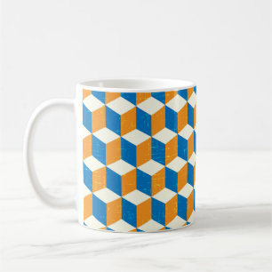 Caneca De Café Cubos retrorisométricos, ilusão geométrica