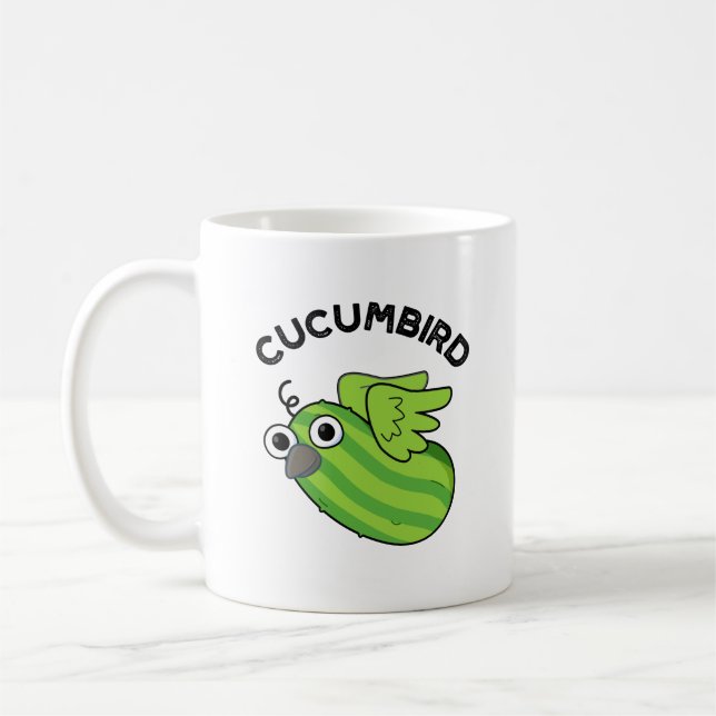 Caneca De Café Cucumbird Funny Veggie Pepino Pun (Esquerda)