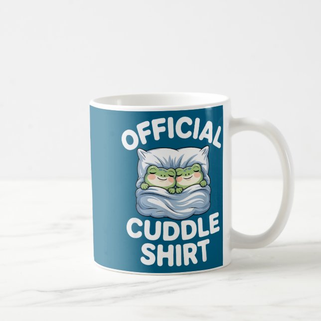 Caneca De Café Cuddle Shirt Funny Cute Frogs Cozy  (Direita)