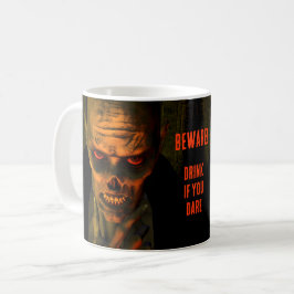 Caneca De Café Cuidado! Beba Se Atrever. Zombie
