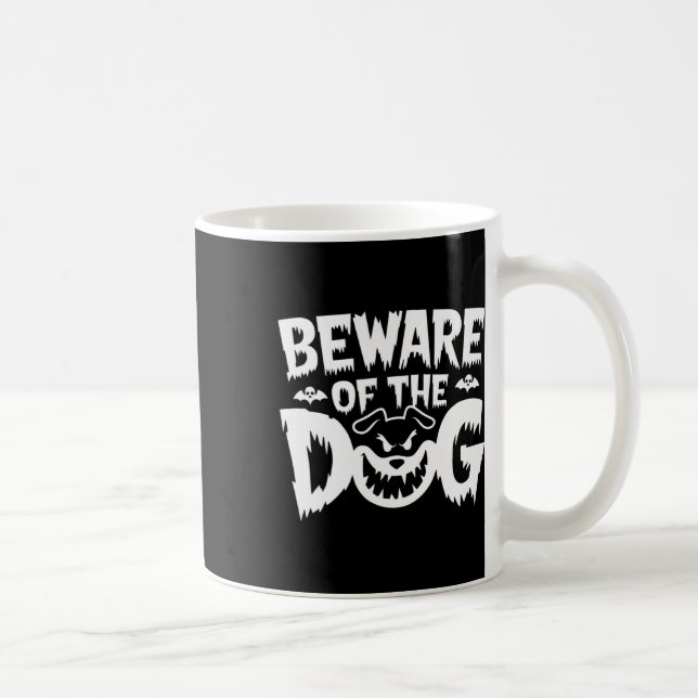 Caneca De Café Cuidado Com O Cachorro Para Homens Mulheres (Direita)