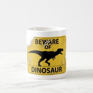 Caneca De Café Cuidado com o dinossauro (danificado)