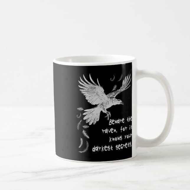 Caneca De Café Cuidado Com O Truque Ou O Tratamento De Raven Hall (Direita)