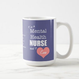 Caneca De Café Cuidado dos Cuidados-Eu da saúde mental+Coração