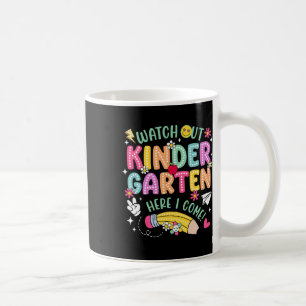 Caneca De Café Cuidado Jardim de Infância Aqui Vou Eu Crianças Vo