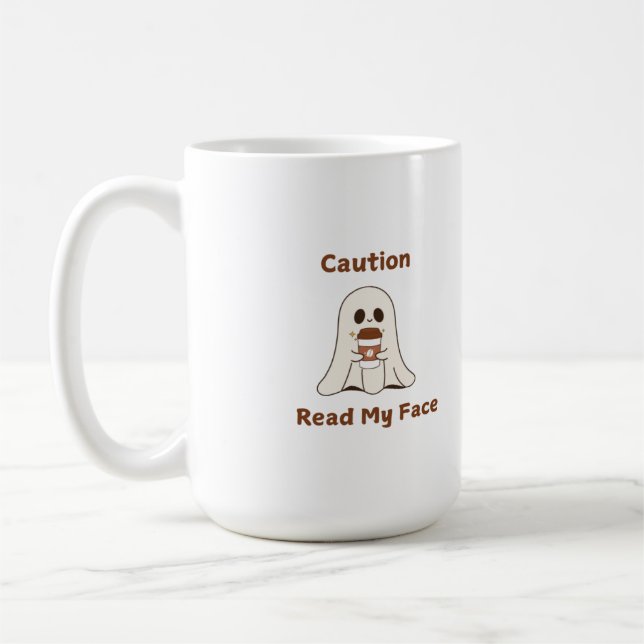 Caneca De Café Cuidado Leia meu rosto em um (Esquerda)