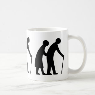 Caneca De Café CUIDADO Pessoas Idosas - Sinal de Tráfego do Reino