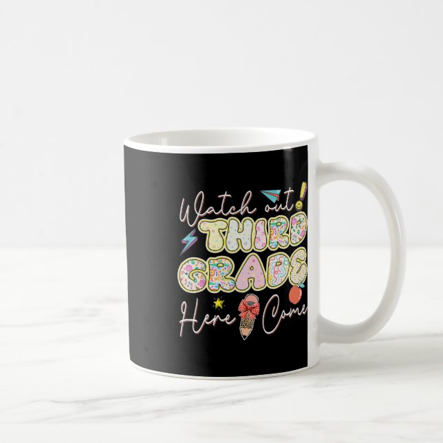 Caneca De Café Cuidado Terceira Série Aqui Vou Eu De Volta à Esco (Direita)