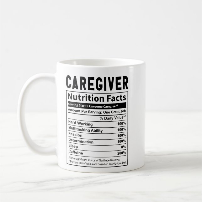 Caneca De Café Cuidador de Propriedade Engraçado | Feliz Dia do C (Esquerda)