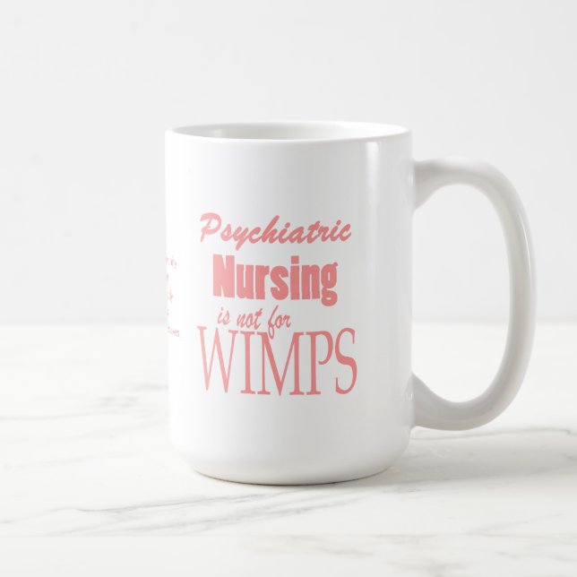 Caneca De Café Cuidados-Não psiquiátricas para Wimps! - com (Direita)