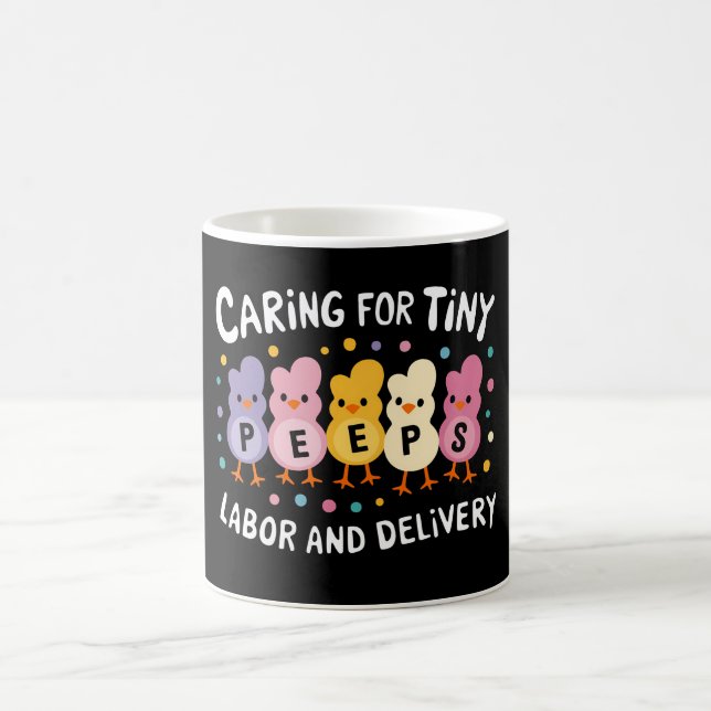 Caneca De Café Cuidando de Pequenos Enfermeiro de Trabalho de Par (Centro)