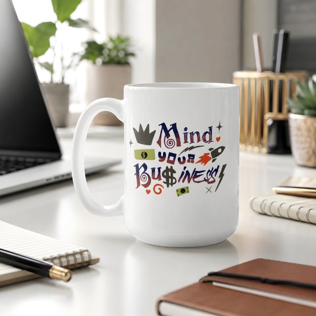 Caneca De Café Cuide da Sua Própria Vida Dito Divertido (Criador carregado)