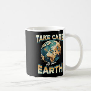 Caneca De Café Cuidem Da Nossa Proteção Ambiental Da Terra