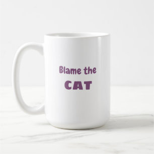 Caneca De Café "Culpa o GATO" Feline Desculpe Engraçado
