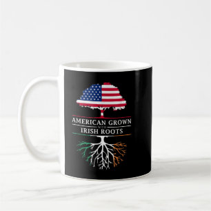 Caneca De Café Cultivado na América com Raízes Irlandesas - Irlan