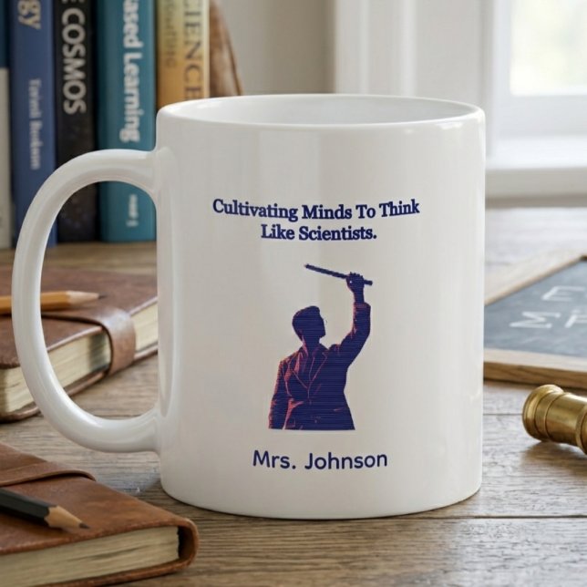 Caneca De Café Cultivando Mentes Para Pensar Como Cientistas Prof (Criador carregado)