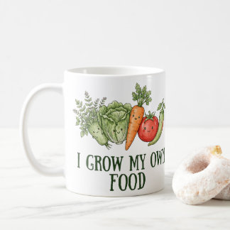 Caneca De Café Cultivo Minha Própria Comida | Vegetal Jardineiro
