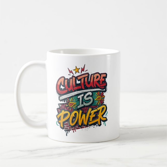 Caneca De Café Cultura É Poder Mês da História Negra (Esquerda)