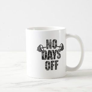 Caneca De Café Culturista Sem Dias de Folga Frase Haltere Muscula