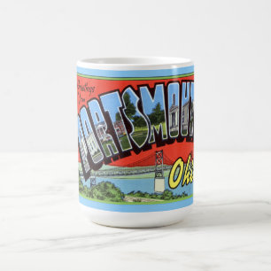 Caneca De Café Cumprimentos da letra de Portsmouth Ohio grandes