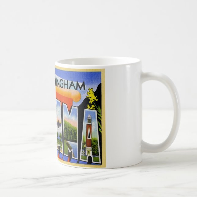 Caneca De Café Cumprimentos de Birmingham Alabama (Direita)