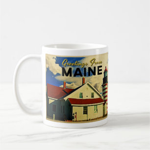 Caneca De Café Cumprimentos do farol de Maine