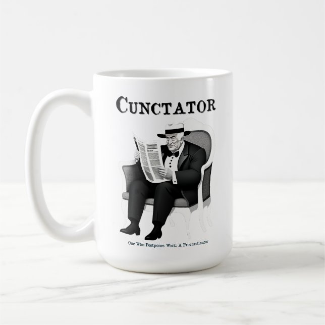 Caneca De Café Cunctator - Procrastinador (Esquerda)