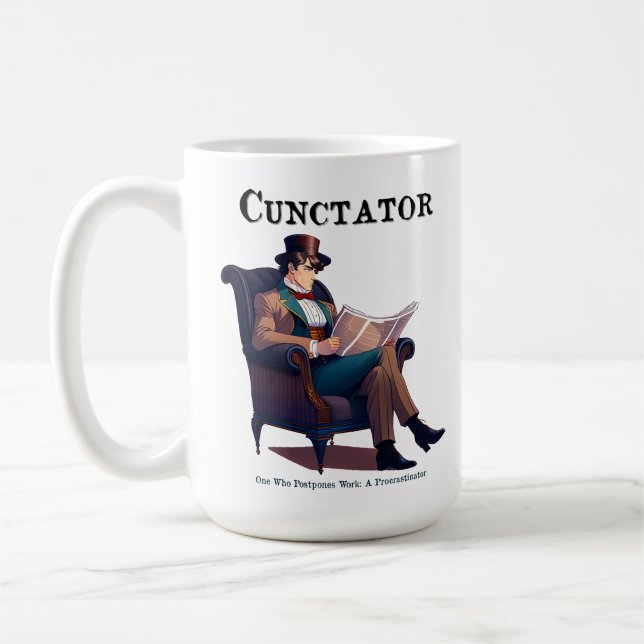 Caneca De Café Cunctator - Procrastinador (Esquerda)