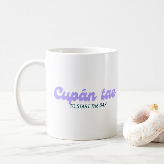 Caneca De Café Cupán taa Irish Gaelic Tea Mug (Com Donut)