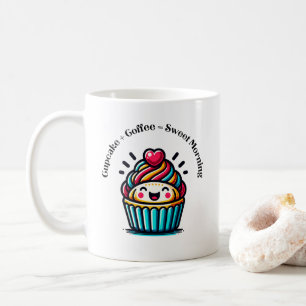 Caneca De Café Cupcake + Café = Doce Manhã