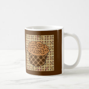 Caneca De Café Cupcake com cobertura de caramelo e confeitos