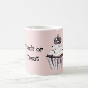 Caneca De Café Cupcake de Abóbora Gostosuras ou Travessuras