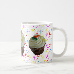 Caneca De Café Cupcake de Tremor de Cenoura com Confetti