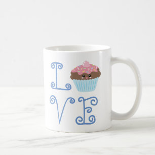 Caneca De Café Cupcake doce colorido feminino bonito do amor de