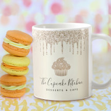 Cupcake Dourado Glitter Drives Bakery Paery Chef C