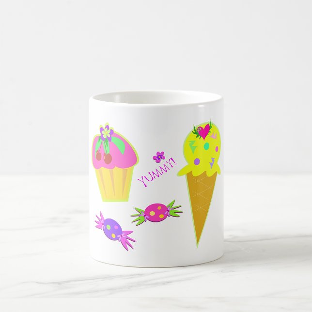 Caneca De Café Cupcake e Sorvete Neon Pop Art Doces Delícias (Criador carregado)