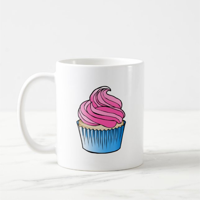Caneca De Café Cupcake rosa (Esquerda)