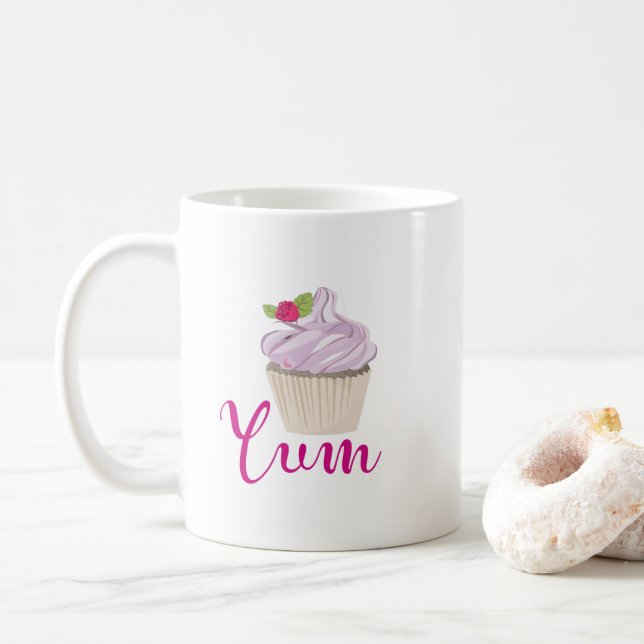 Caneca De Café Cupcake rosa Yum! (Com Donut)