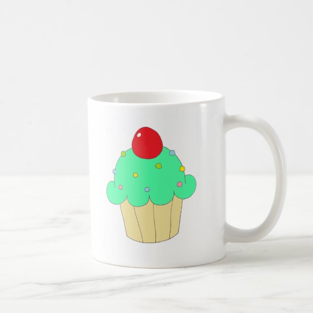 Caneca De Café Cupcake verde (Direita)