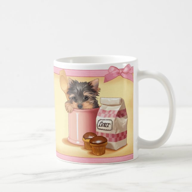 Caneca De Café Cupcake Yorkie (Direita)