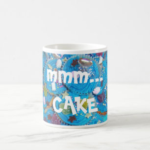 Caneca De Café Cupcakes azuis...caneca de bolo