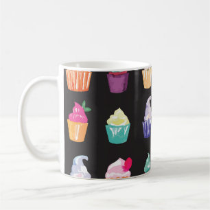 Caneca De Café Cupcakes de Aquarela: Encantador Fundo Invisível